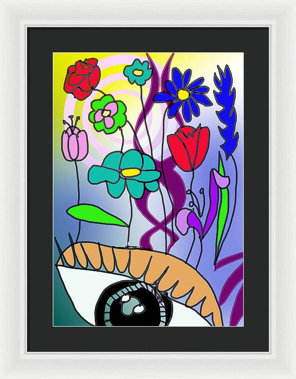Watching The Flowers Grow - Framed Print