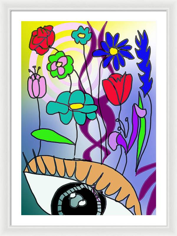 Watching The Flowers Grow - Framed Print