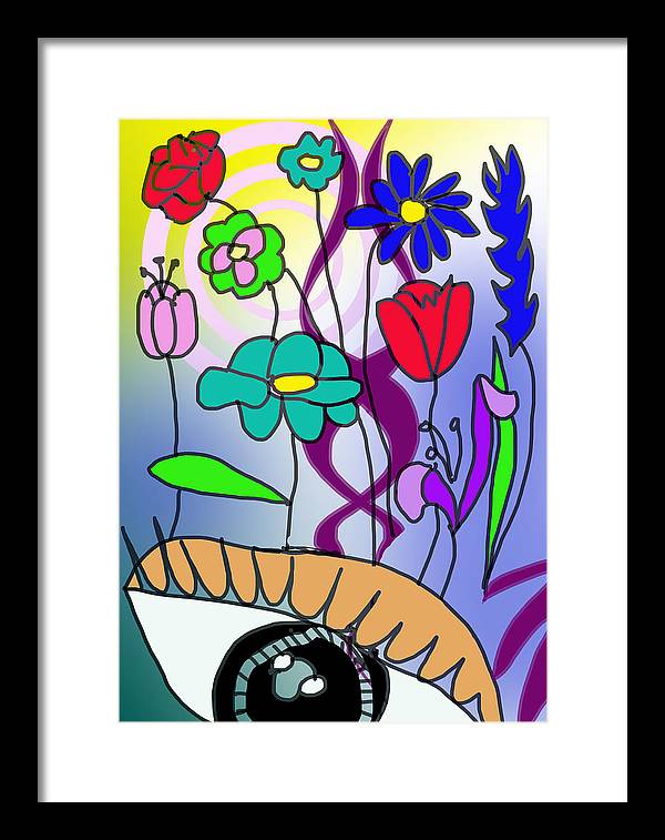 Watching The Flowers Grow - Framed Print