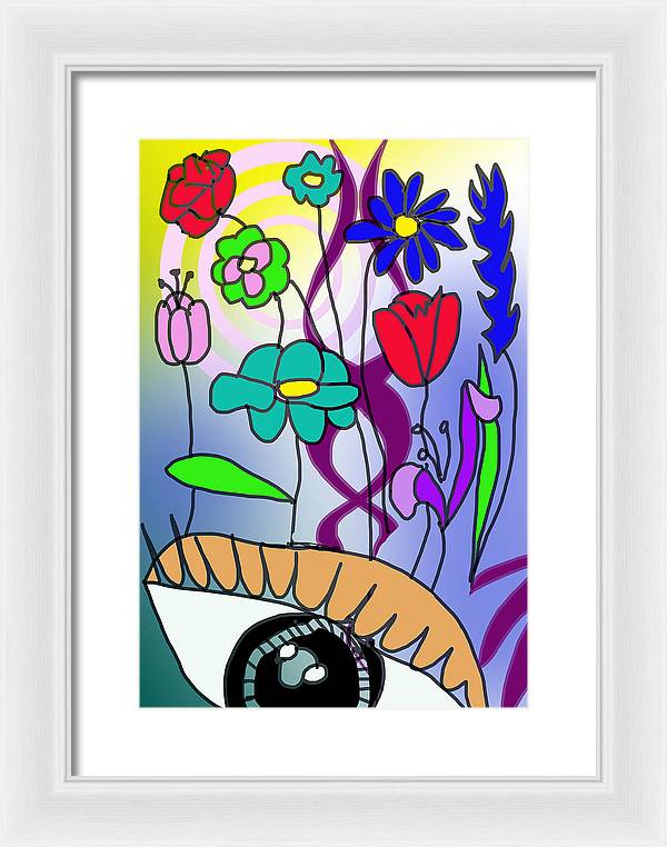 Watching The Flowers Grow - Framed Print