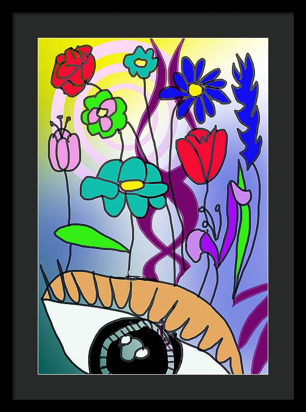 Watching The Flowers Grow - Framed Print