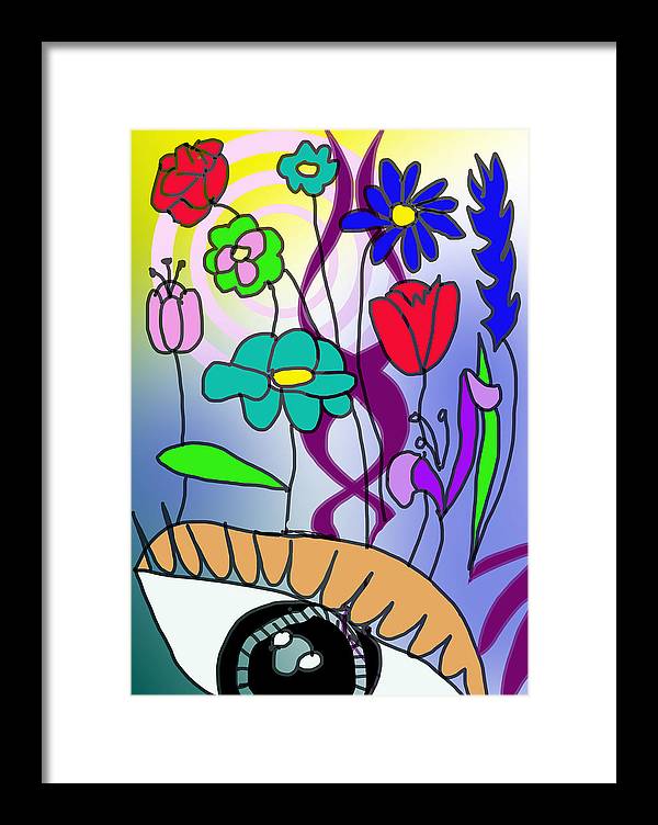 Watching The Flowers Grow - Framed Print