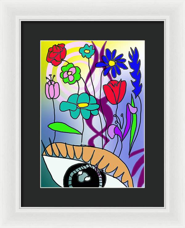 Watching The Flowers Grow - Framed Print