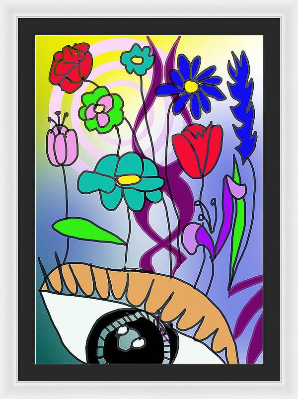 Watching The Flowers Grow - Framed Print