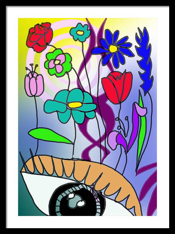 Watching The Flowers Grow - Framed Print
