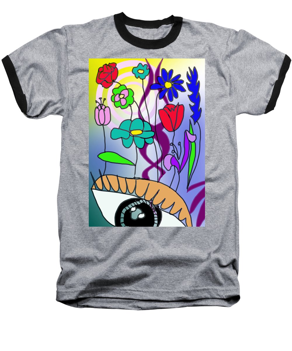 Watching The Flowers Grow - Baseball T-Shirt