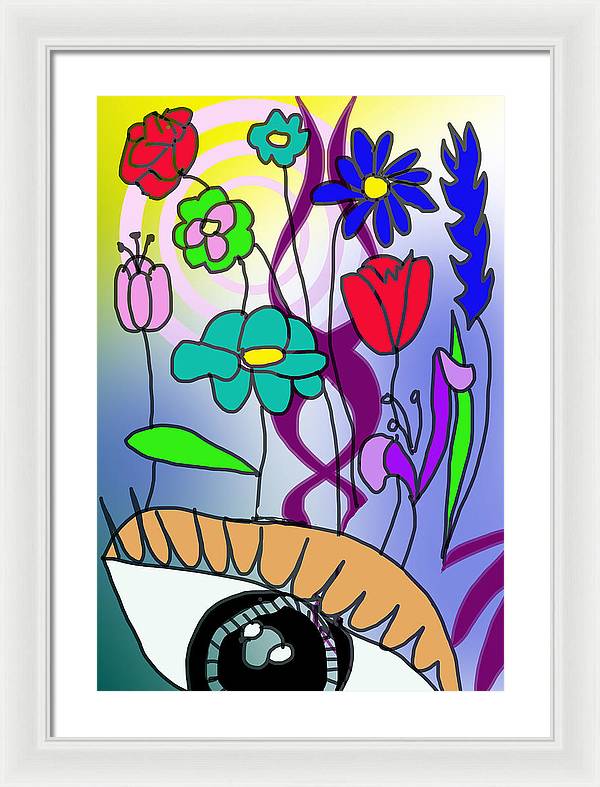 Watching The Flowers Grow - Framed Print