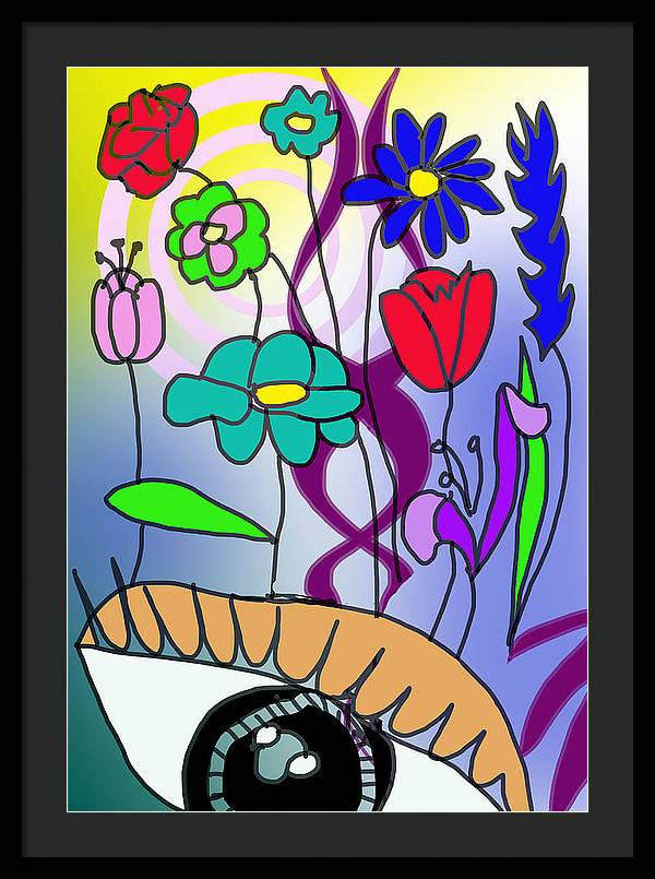 Watching The Flowers Grow - Framed Print
