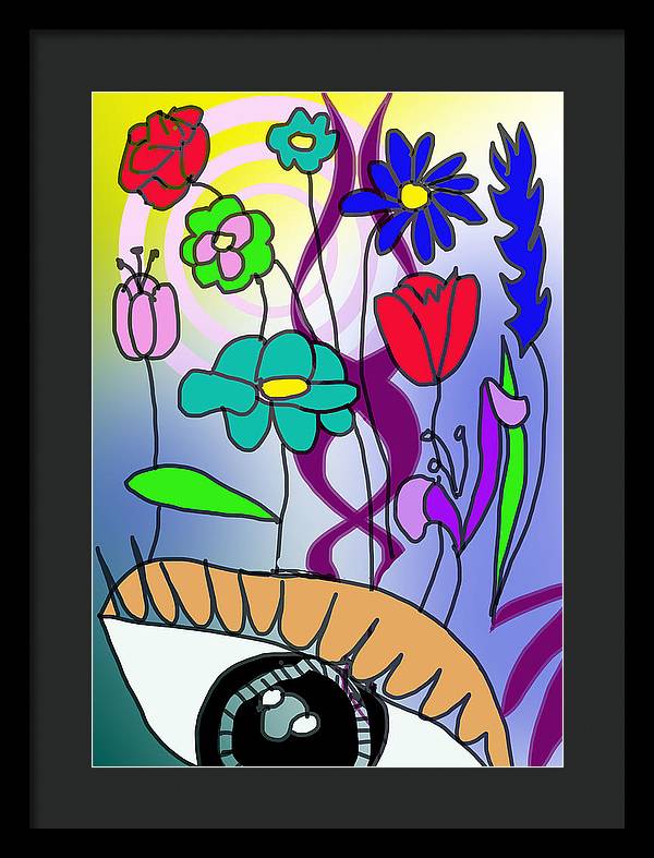 Watching The Flowers Grow - Framed Print
