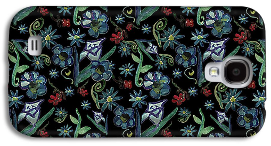 Watercolor Flowers On Black - Phone Case