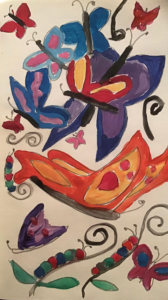 Watercolor Butterflies Digital Image Download
