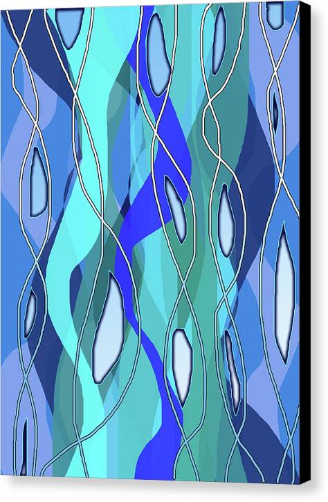 Wavy Blue - Canvas Print