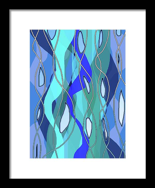 Wavy Blue - Framed Print