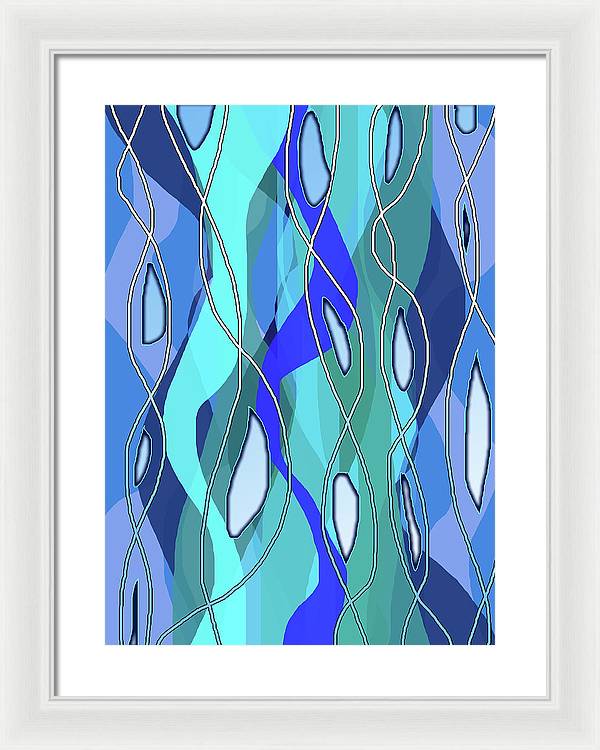 Wavy Blue - Framed Print