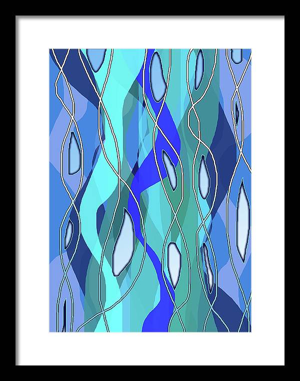 Wavy Blue - Framed Print