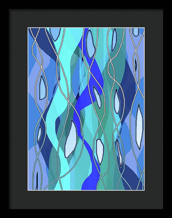 Wavy Blue - Framed Print