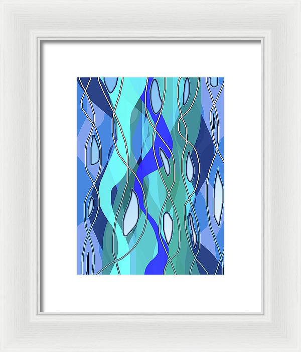 Wavy Blue - Framed Print