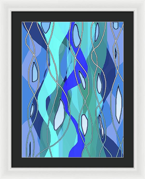 Wavy Blue - Framed Print