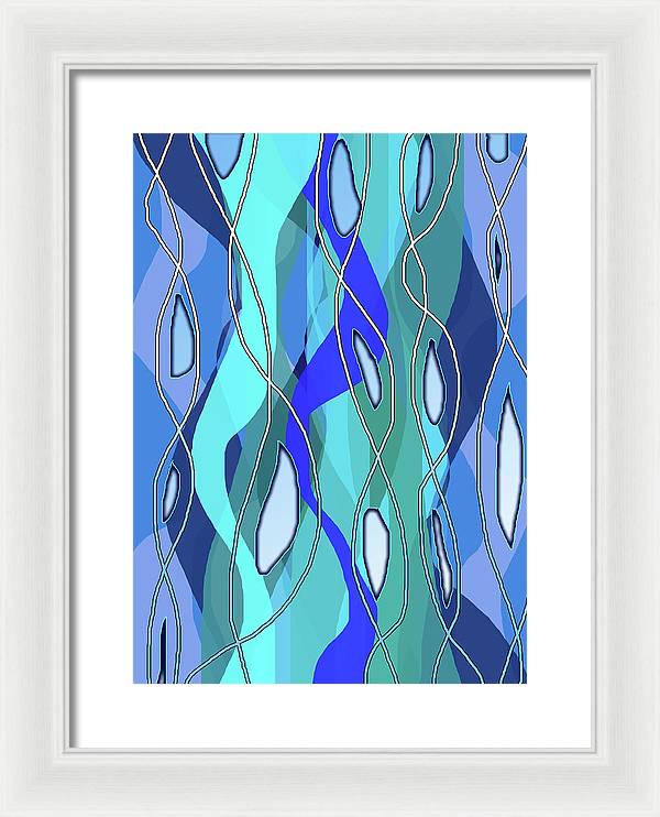 Wavy Blue - Framed Print