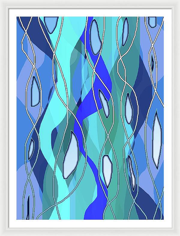 Wavy Blue - Framed Print
