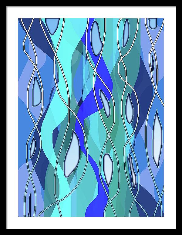 Wavy Blue - Framed Print