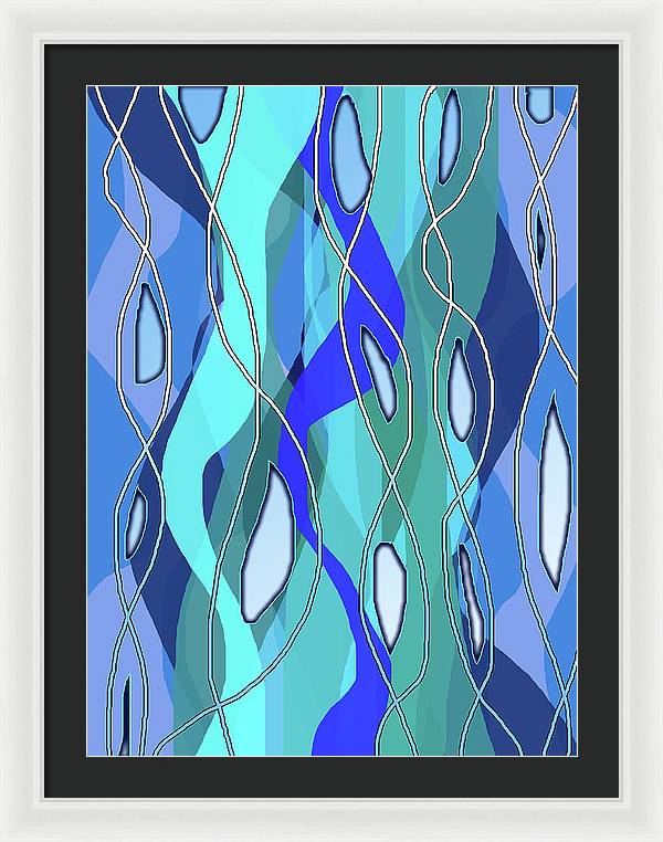 Wavy Blue - Framed Print