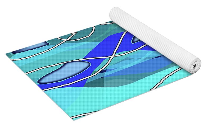 Wavy Blue - Yoga Mat