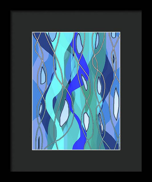 Wavy Blue - Framed Print