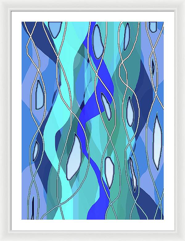 Wavy Blue - Framed Print