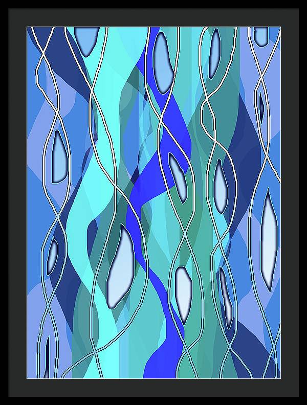 Wavy Blue - Framed Print