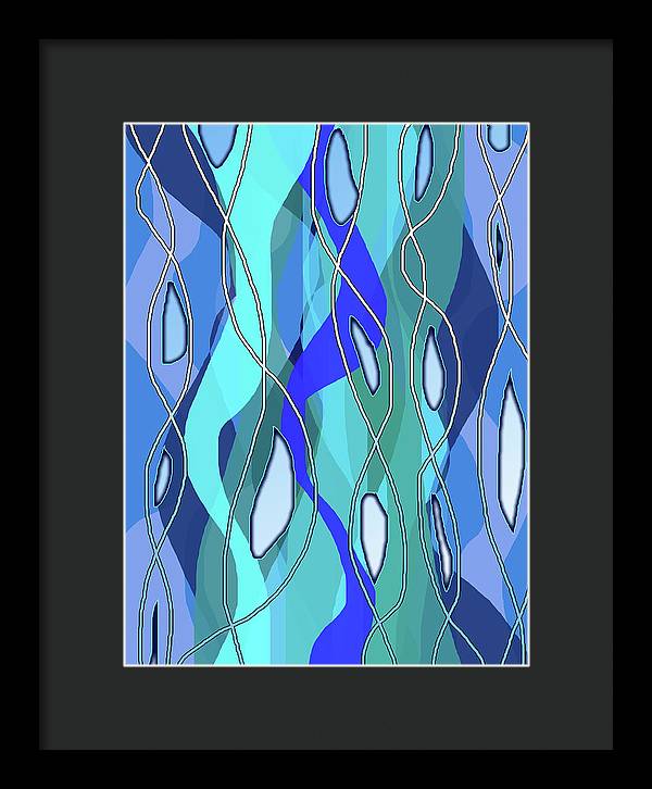 Wavy Blue - Framed Print