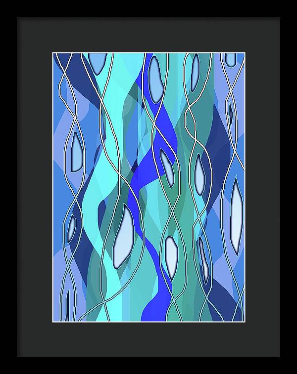 Wavy Blue - Framed Print