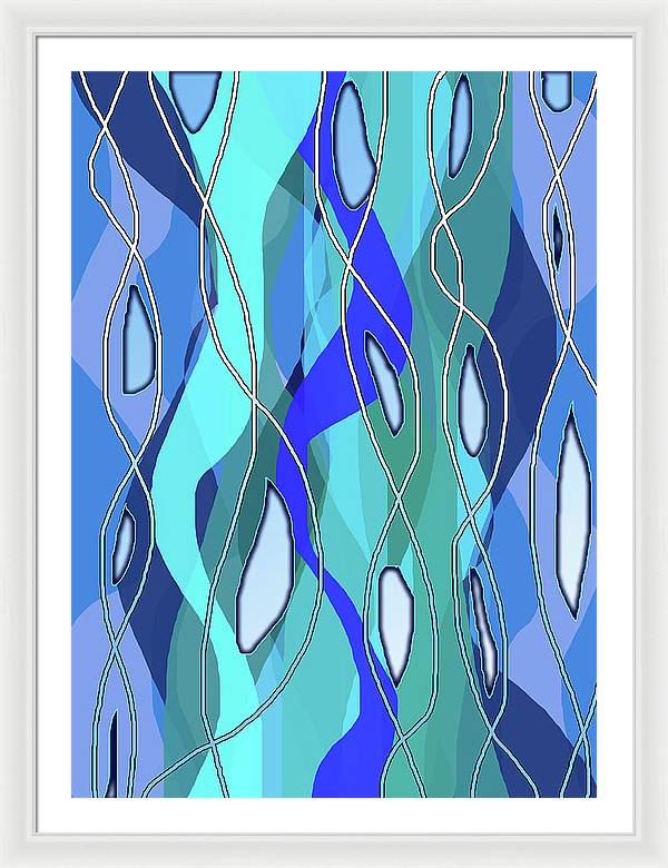 Wavy Blue - Framed Print