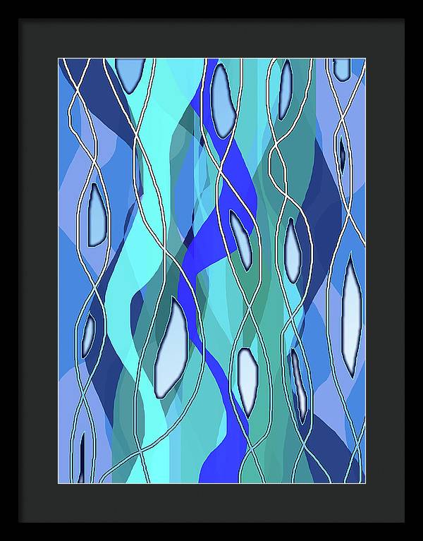 Wavy Blue - Framed Print