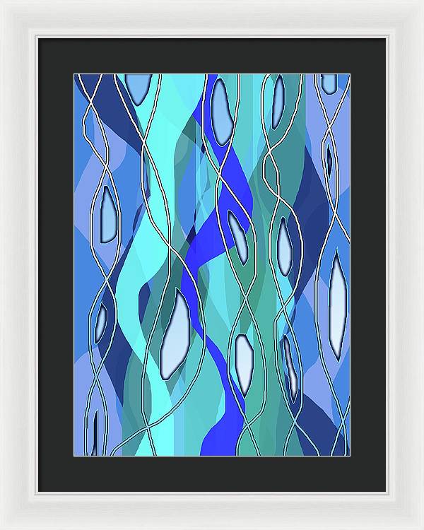Wavy Blue - Framed Print