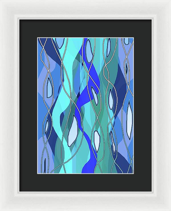 Wavy Blue - Framed Print