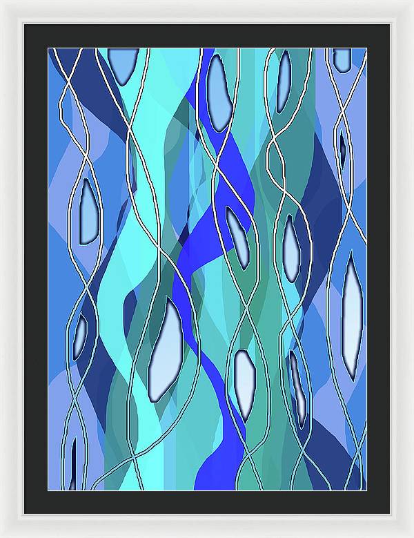 Wavy Blue - Framed Print