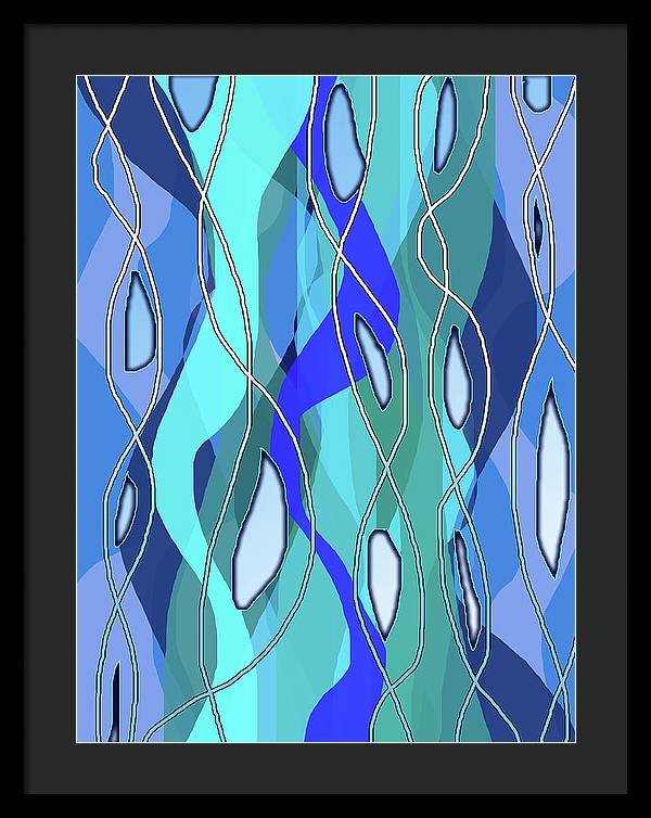Wavy Blue - Framed Print