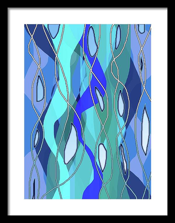 Wavy Blue - Framed Print