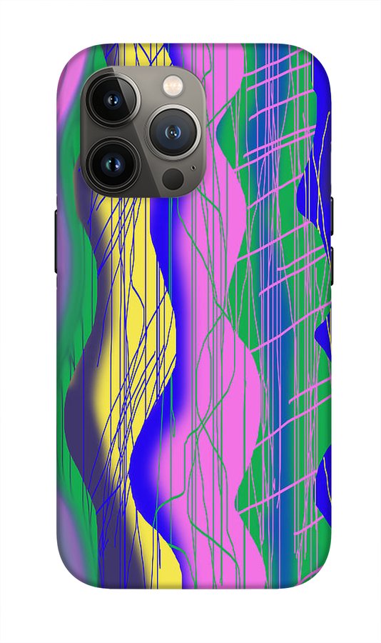 Wavy Scribble Abstract - Phone Case