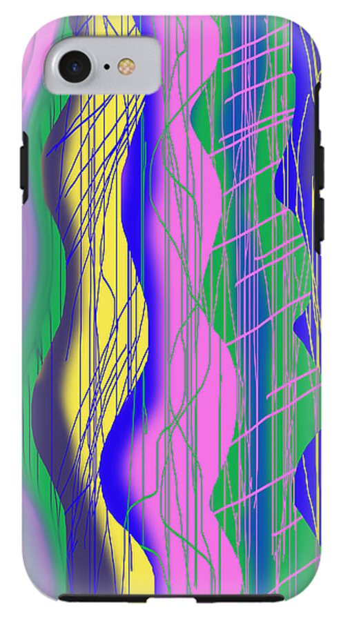 Wavy Scribble Abstract - Phone Case