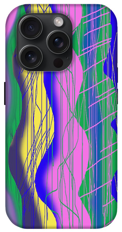 Wavy Scribble Abstract - Phone Case