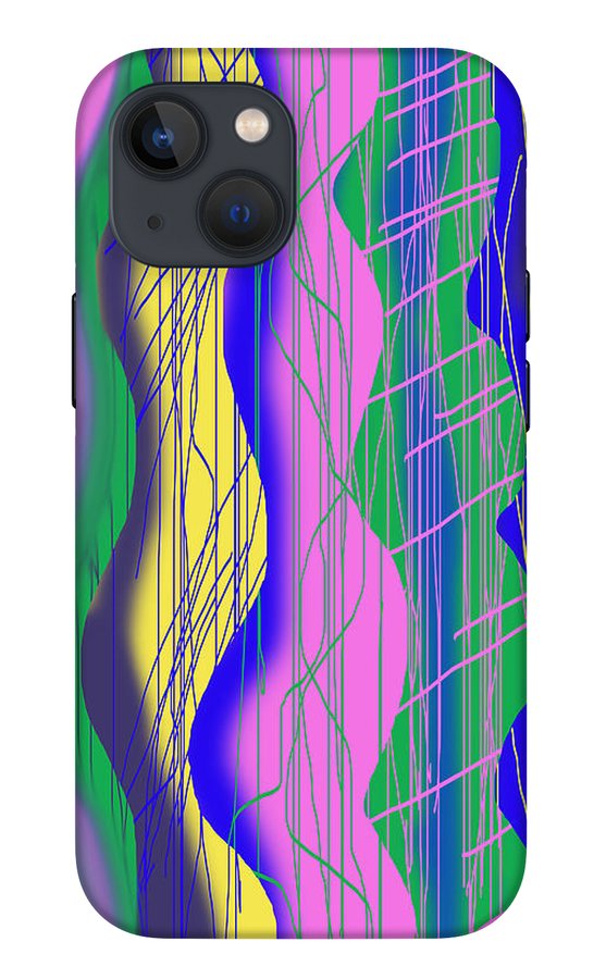 Wavy Scribble Abstract - Phone Case