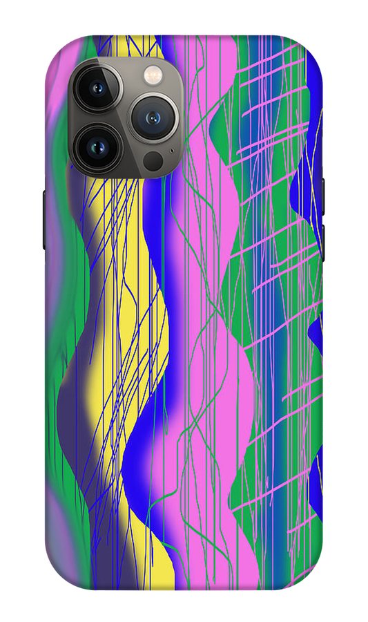 Wavy Scribble Abstract - Phone Case