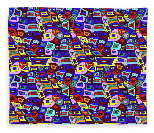 Wavy Squares Pattern - Blanket