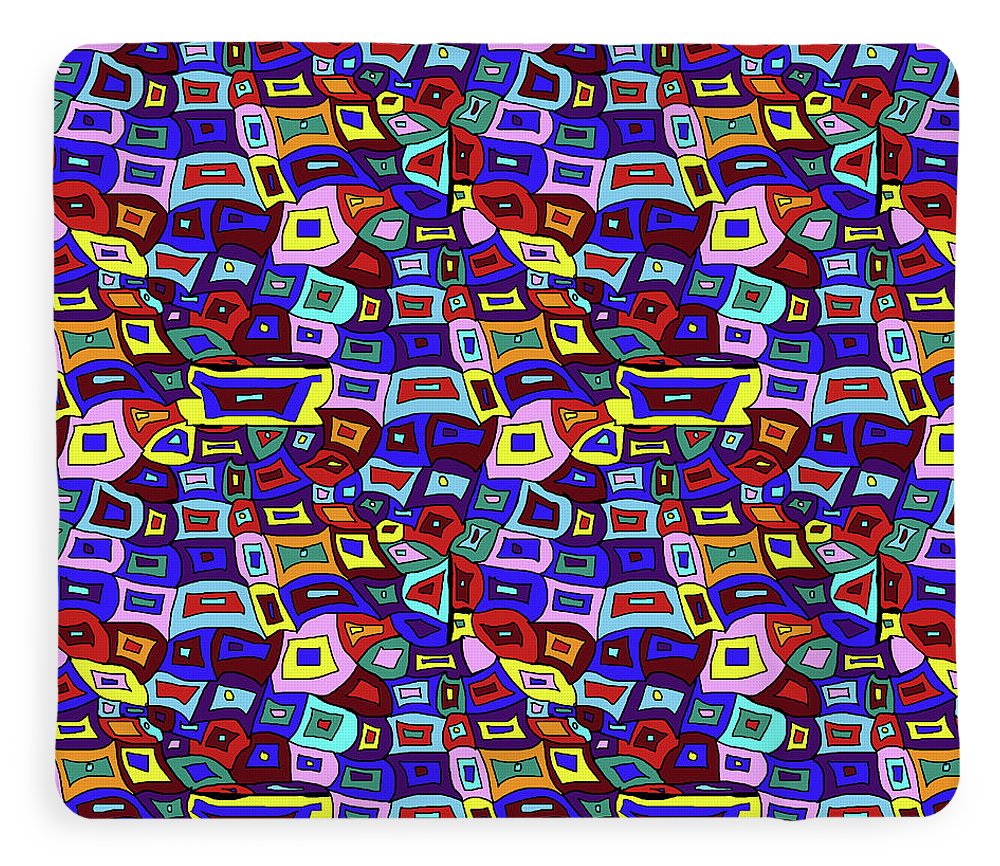 Wavy Squares Pattern - Blanket