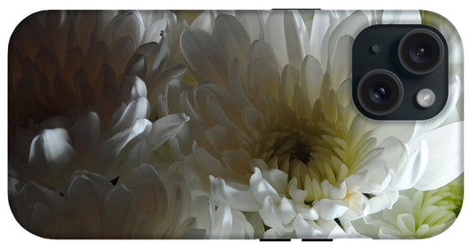 White Chrysanthemum Bouquet - Phone Case