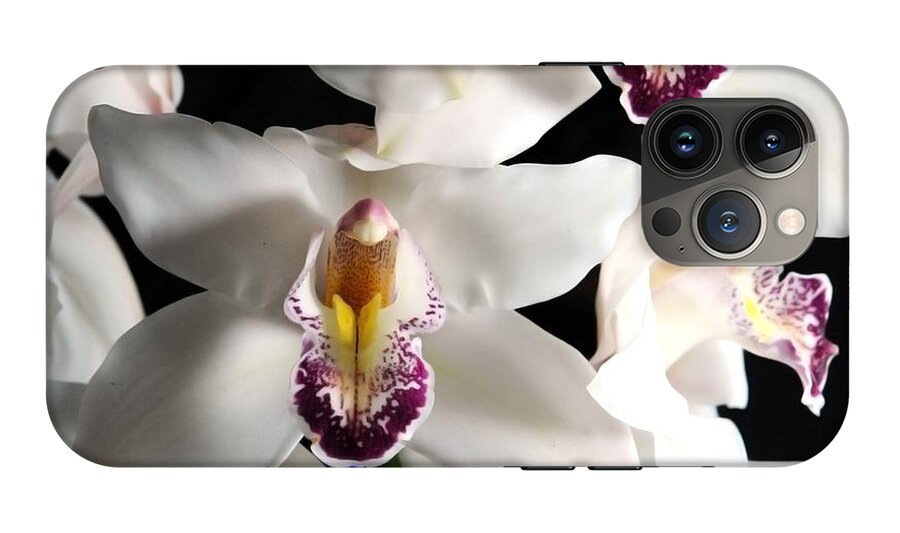 White Orchid Spray - Phone Case