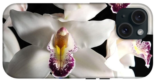 White Orchid Spray - Phone Case