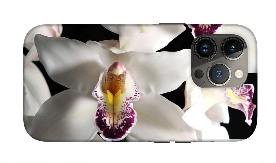 White Orchid Spray - Phone Case